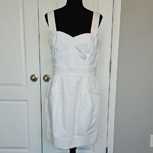 French Connection White Fit & Flare Dress – Size 10 (NWT)